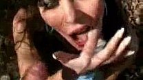 Mature cheating wife sucks cock and swallows outdoors
