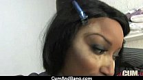 Black sluts mouth used by group of white cocks 19
