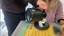 Milf loves fresh warm cream from stepson's balls