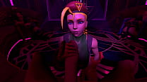 Cammy White in a VR experience