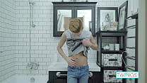 Smiling & Horny! It's The Sexy Blonde Twink Liam Cumming Hard On Himself!