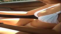 Atriz nua no carro