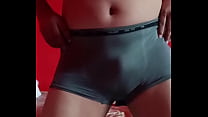 Modelando panty de encaje rosita, por poco me descubren