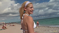 Picking up Ally Ann from the beach leads to an intense pounding and a facial
