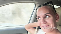Nina washing my windshield with her Piss