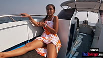 Horny Thai babe fucked so deep outdoor