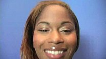 Black girl sucking their first white cock in Gloryhole 28