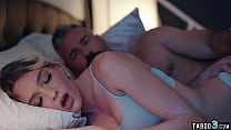 Big boobed MILF housewife sharing her husbands big cock