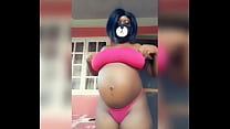 Showing my pregnant belly
