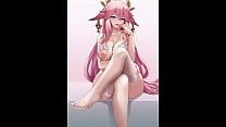 Yae Miko Feet | Fap to the Beat | Genshin Impact