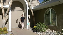 Handsome census taker Tyler Rush is invited by gay home owner Jordan Starr in his home in Palm Springs and then bareback anal fucked