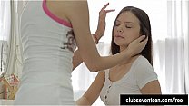Brown haired lesbian teens finger cunts