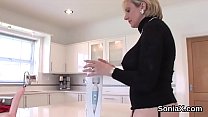 Your common mature vixen bounces her huge jugs and loves fetish