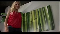 Sexy legal age teenager pleasing a mascular dude