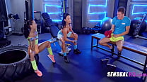 Uncut Big Dick Pervert Gets A Threesome At The Gym