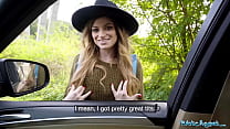 Public Agent Big boobs tourist fucks massive cock for free ride