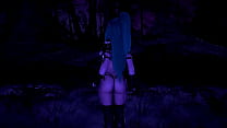 Tyrande, beautiful night elf sensual dancing