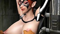 Busty cartoon warrior gets t.