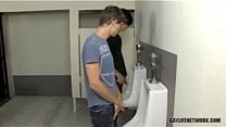 Young dude sucking friend's cock and fucking