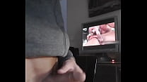 a good handjob in front of a guy who gets fucked by a shemale