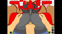 Shadow with her naked ass ready to be fucked