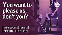 Fucked and bound | First BDSM threesome | Face fuck and giving her full control
