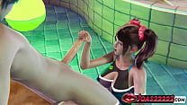 Seductive Itsuki in 3D Hentai Animation – Deepthroat POV Fuck with Facial Cumshot at the Pool Party