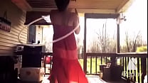 Preggo Emily Dancing in Slutty Dress