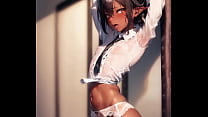 女の子が触手と戯れる