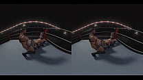WWE Reverse Spitroast (blowjob and pussy-to-pussy) double-ended dildo FFM featuring Liv Morgan, Alexa Bliss