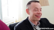 Jenala Rose is flirting with her boss to strengthen her position in the office. He was about to fuck her but she stopped him but gives blowjob instead