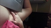 Teen Watches Her Sex Tape As She Masturbates