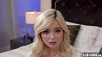 Big tits stepmom and hot teen enjoyed rough threesome fucking after gave a blowjob