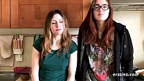 Sexy Amateur Brunette Lesbians Make Intense Passionate Love
