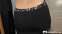 Brunette MILF masturbates infront of a camera