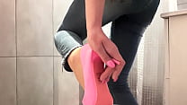 Desperate Pee in My Jeans and Pink High Heels