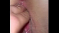 Pawg licks ball and uses toys in both holes