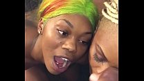 Two lesbians go bi-sexual and suck dick