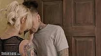 Hot Trans Babe Cheating on Hubby with Young Tattooed Stud