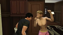asian sucks huge cock at camp cabin in woods