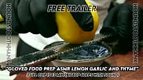 Gloved Food Prep ASMR Lemon Garlic and Thyme