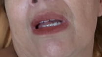 Beautiful wife moans asking her to fuck her and cums on her tits