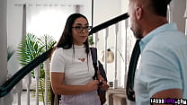 Madison Wilde caught practicing giving a blowjob to a dildo