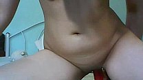 watch this hot asian brunette fucking her holes(2)