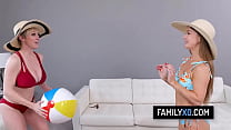 Stepmom and stepdad seduce their stepdaughter in a threesome
