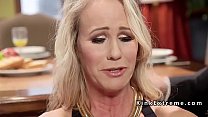 Dude discipline busty Milf and brat teen