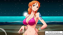 Nami te desea y no puede resistirse en la playa. Instrucciones para masturbarse voz española.
