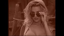 Gorgeous blonde from the 80's takes in a big cock in desert bar