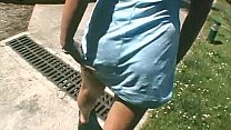 Nice girl in the toilet, giving a blow job in POV