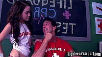 Blowjob for horny teacher